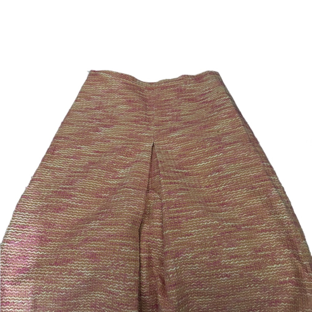Pink and Cream Textured Skirt